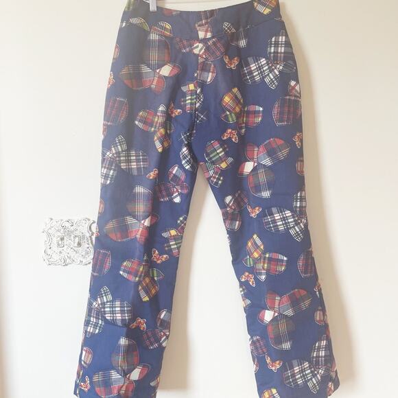Vintage 70s 80s Aspen Ski Snow Pants Retro Butterfly Plaid Print XL - Picture 6 of 13